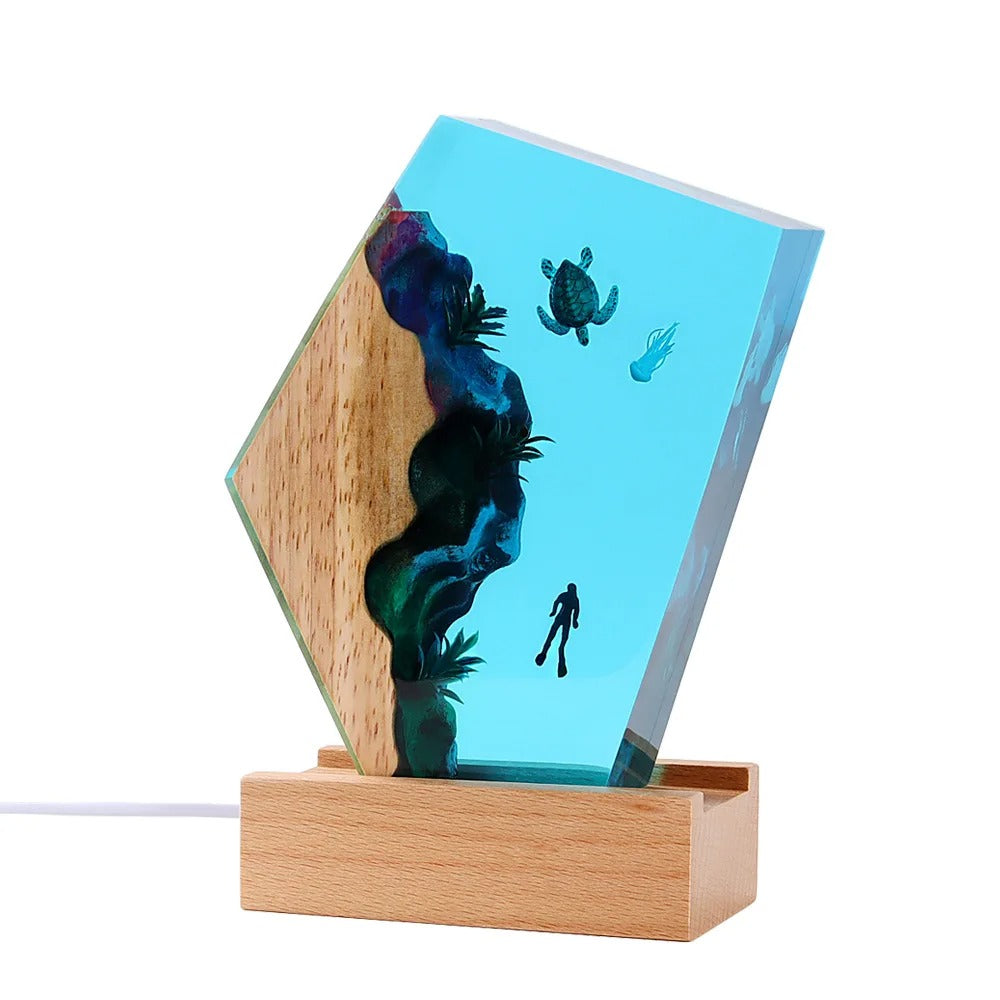 Turtle & Whale & Jellyfish Resin Lamp