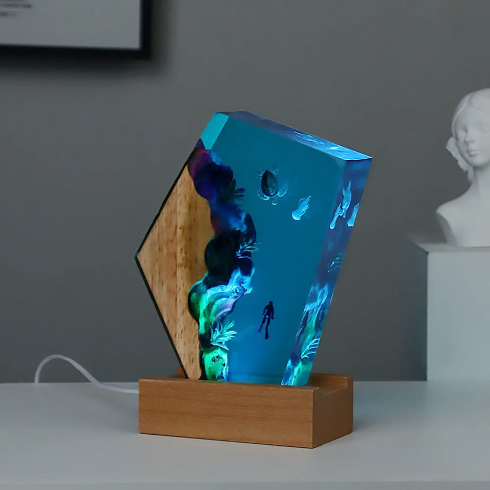 Turtle & Whale & Jellyfish Resin Lamp
